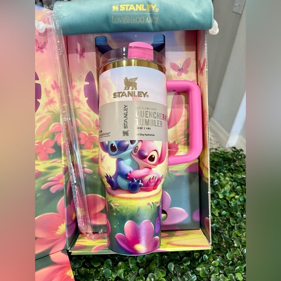 Stanley Pink and Blue Tumbler with Straw - Picture 3 of 7